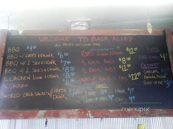 Back Alley BBQ - Dickson, TN menu_pic