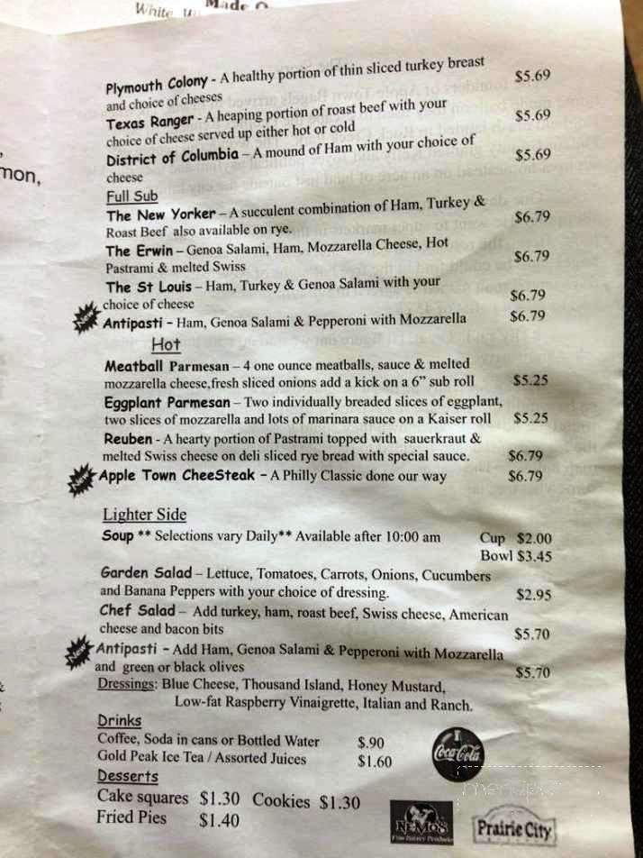 Apple Town Bagels - Erwin, TN menu_pic