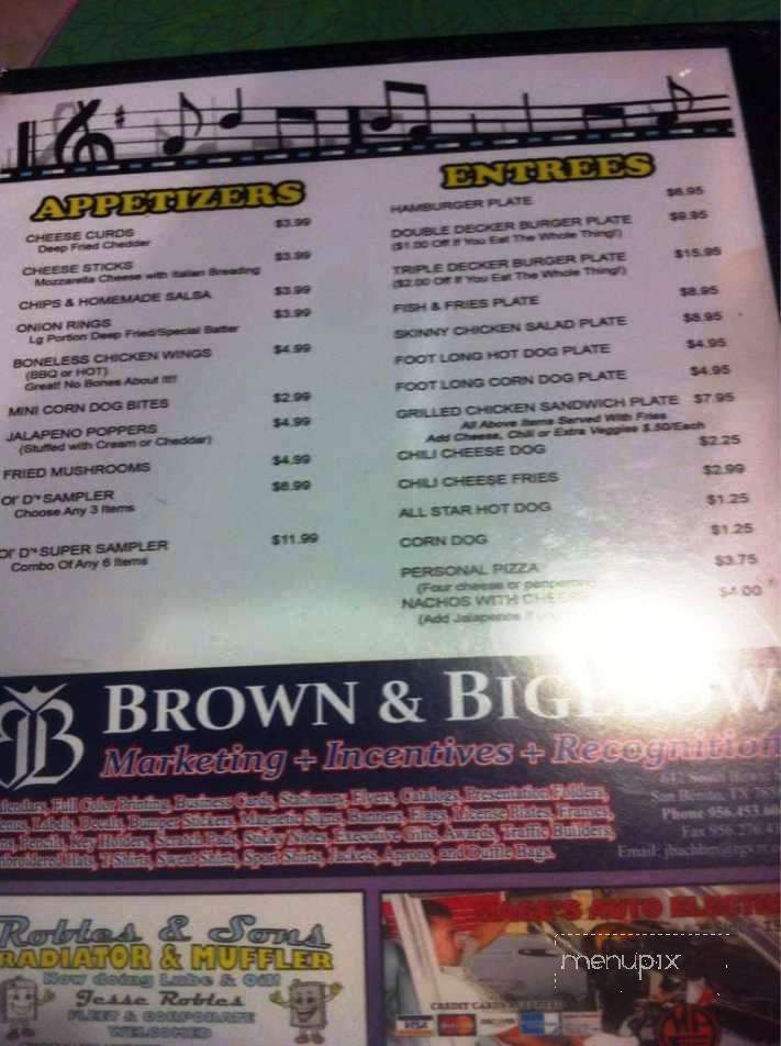 O'l D's Soda Shop - Harlingen, TX menu_pic
