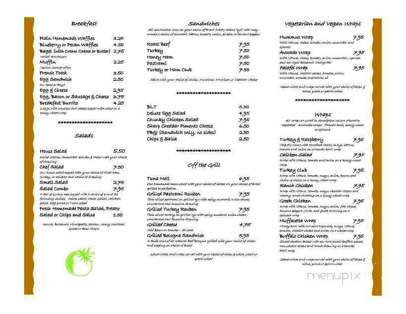 Richard's Coffee and More - Charleston, SC menu_pic