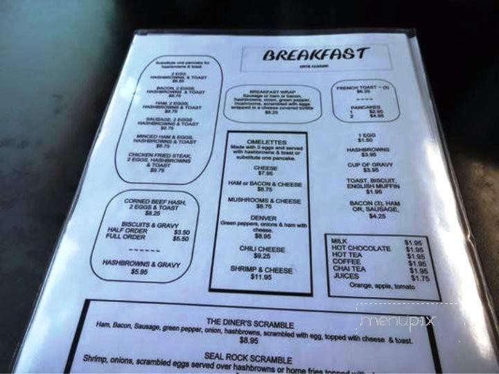 The Diner in Seal Rock - Seal Rock, OR menu_pic