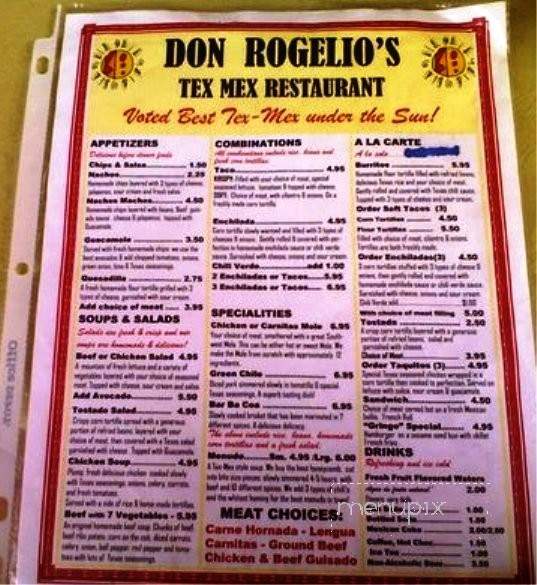 Don Rogelio's Restaurant - Inglewood, CA menu_pic