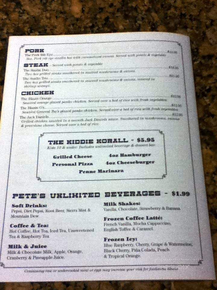 Pennsyltucky Grill - Honesdale, PA menu_pic