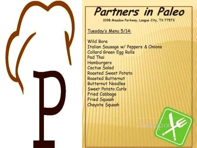 Partners in Paleo - League City, TX menu_pic