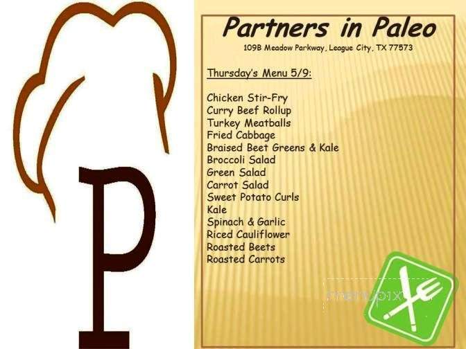 Partners in Paleo - League City, TX menu_pic