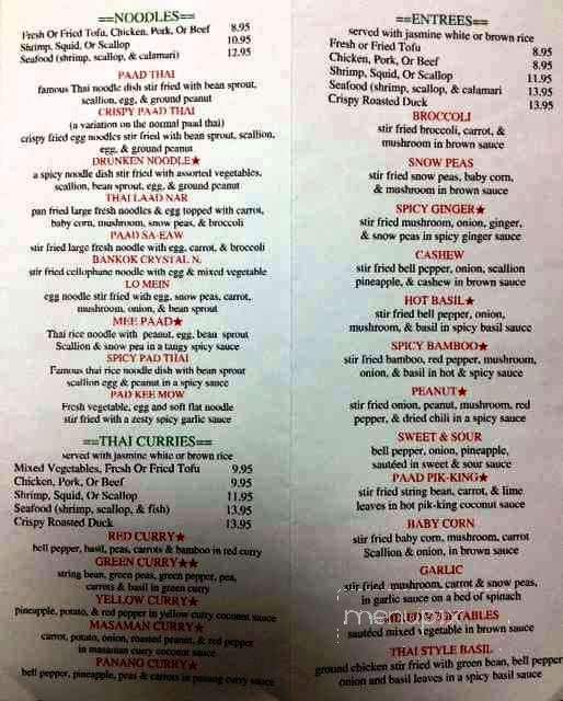 Manee Thai - Gray, ME menu_pic