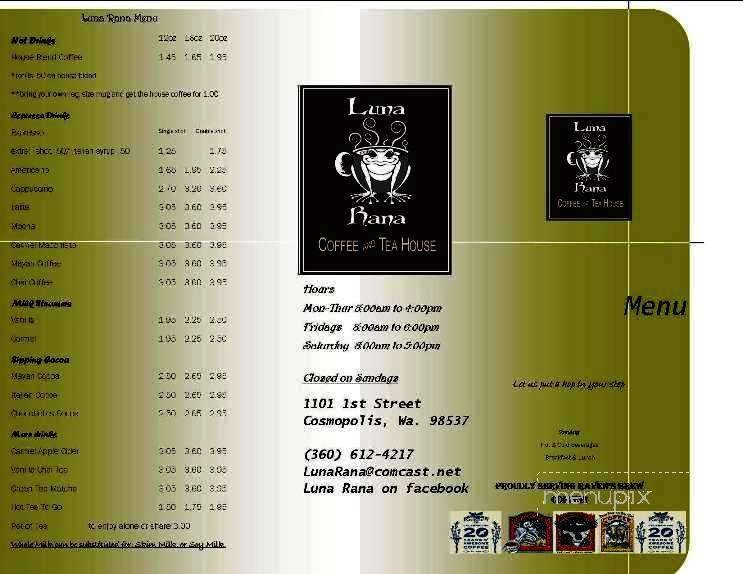 Luna Rana - Cosmopolis, WA menu_pic