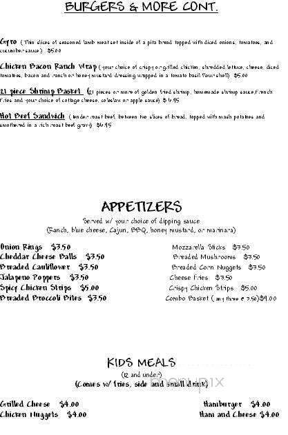 Carter's Cafe - Buffalo, IA menu_pic