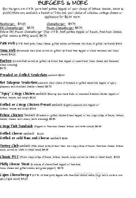 Carter's Cafe - Buffalo, IA menu_pic
