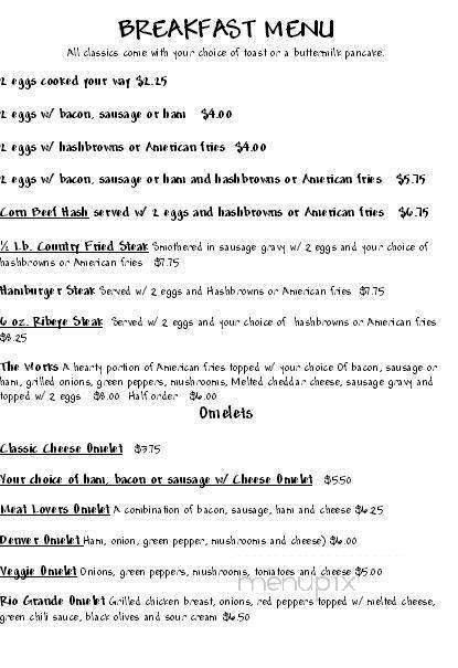 Carter's Cafe - Buffalo, IA menu_pic