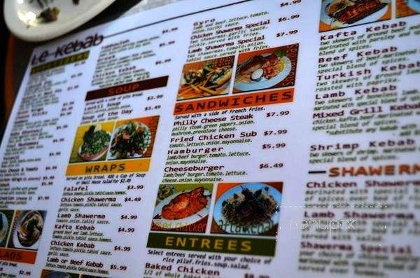 Le Kebab Mediterranean Grill - Charlotte, NC menu_pic