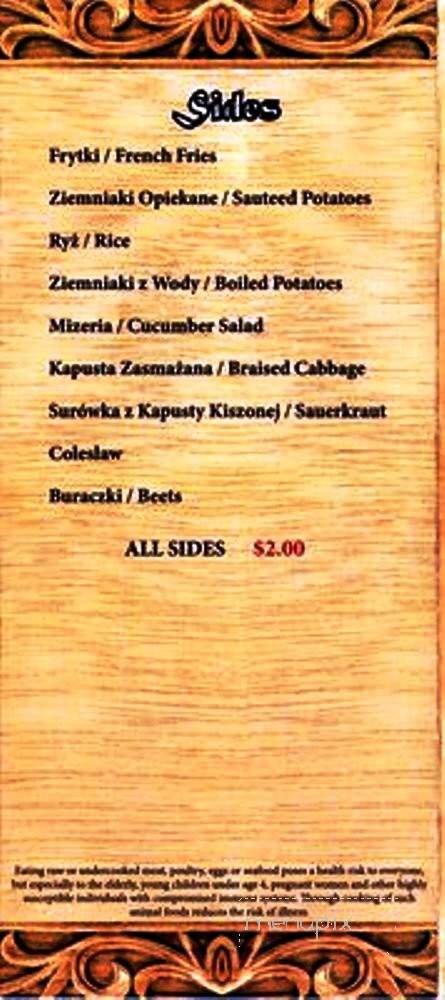 Bacowka Polish Good Food - Schaumburg, IL menu_pic