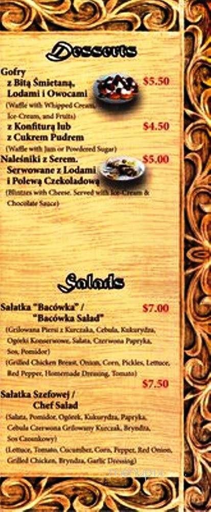 Bacowka Polish Good Food - Schaumburg, IL menu_pic