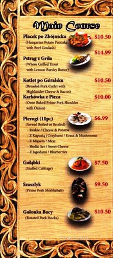 Bacowka Polish Good Food - Schaumburg, IL menu_pic