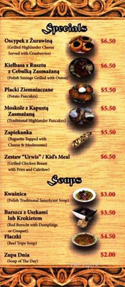 Bacowka Polish Good Food - Schaumburg, IL menu_pic