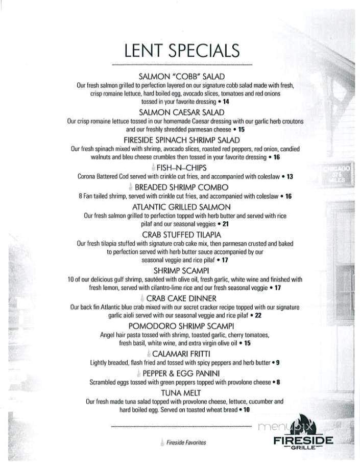 Fireside Bar and Grill - Beecher, IL menu_pic