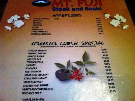 Mt. Fuji - Mount Juliet, TN menu_pic
