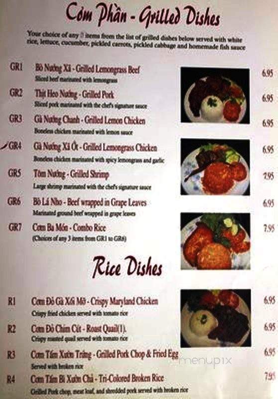 Mi La Cay - Silver Spring, MD menu_pic