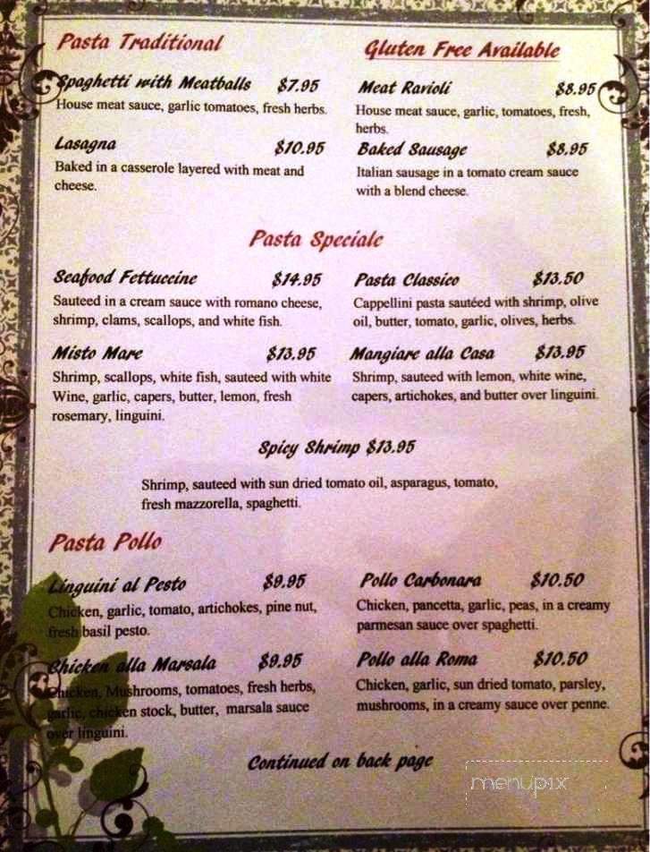 Mangiare Italian Restaurant - Independence, OR menu_pic
