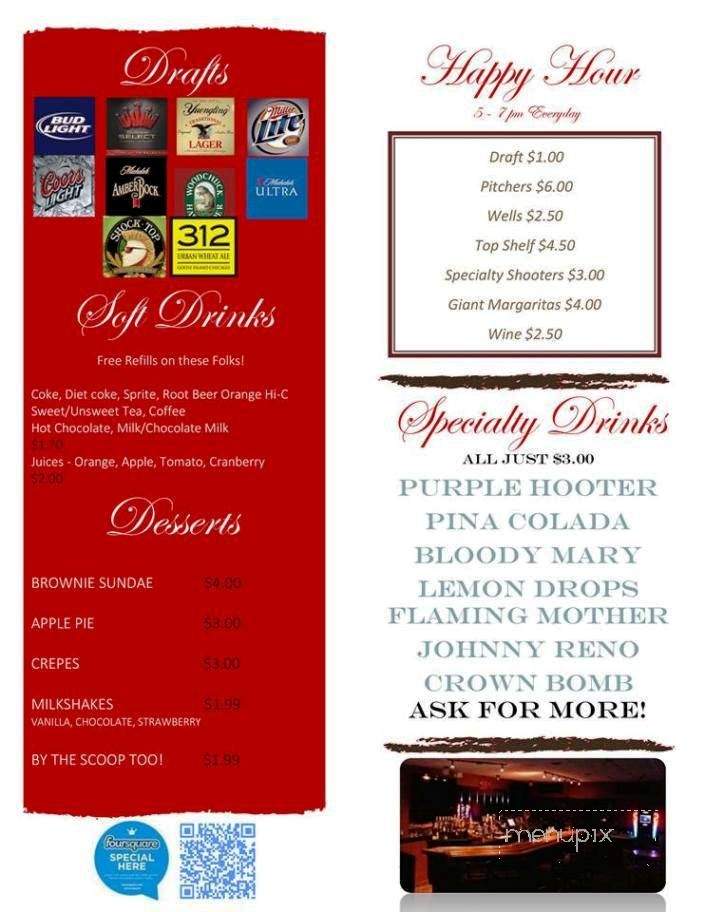 Cypress Bar & Restaurant - Winter Haven, FL menu_pic