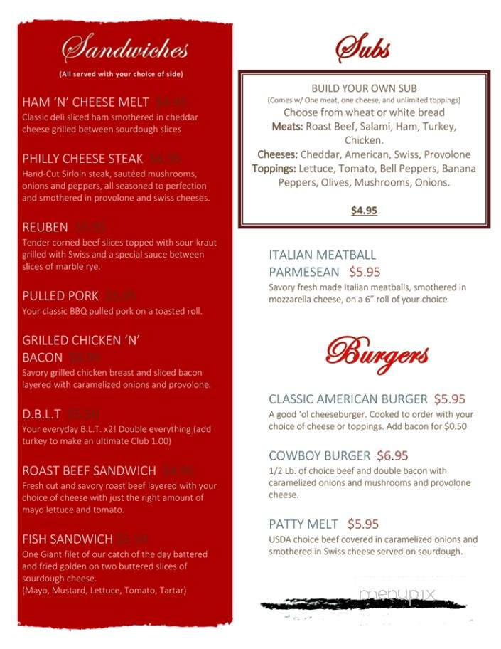 Cypress Bar & Restaurant - Winter Haven, FL menu_pic