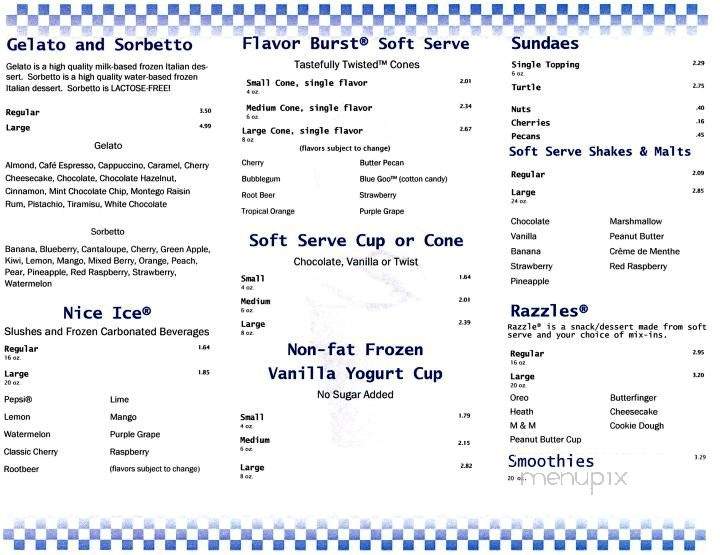 Cones on the Corner - East Moline, IL menu_pic