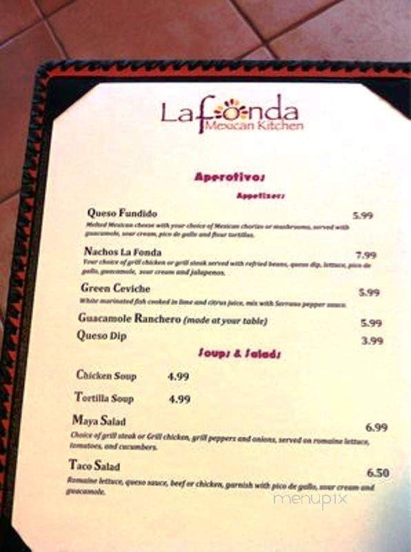 La Fonda Mexican Kitchen - Longwood, FL menu_pic