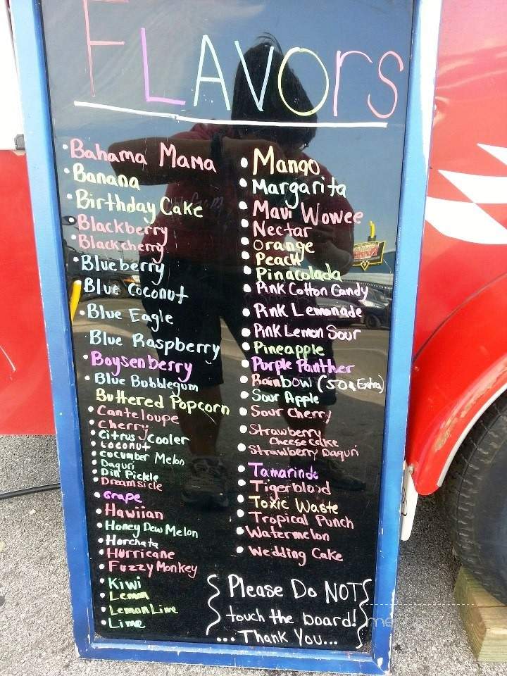 Frostbites Shaved Ice - San Antonio, TX menu_pic