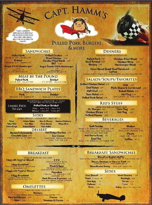 Capt. Hamms - Dardanelle, AR menu_pic