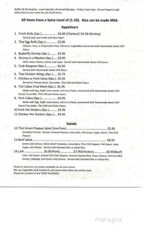 Mama Jude's Thai Kitchen - Fairborn, OH menu_pic
