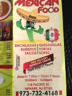 Mexican Food at Spicy Brazil - Newark, NJ menu_pic