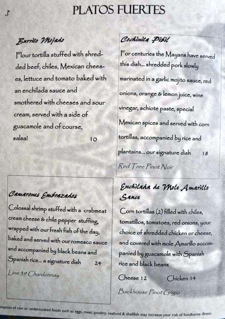 La Sirena Gorda Cabana - Sanford, FL menu_pic