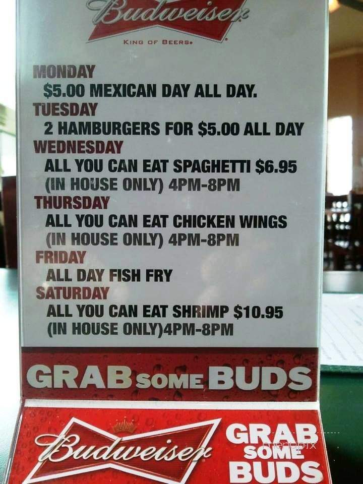 Willie's Restaurant and Bar - Lodi, WI menu_pic