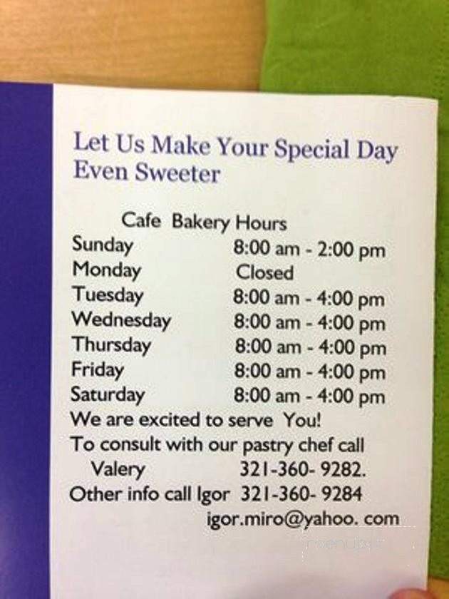 Around the World Cafe Bakery - Indialantic, FL menu_pic