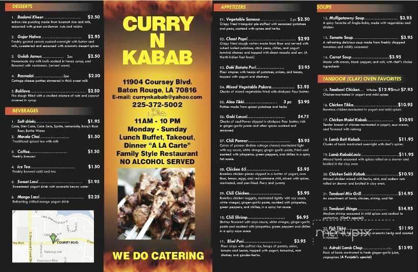 Curry N Kabab - Baton Rouge, LA menu_pic