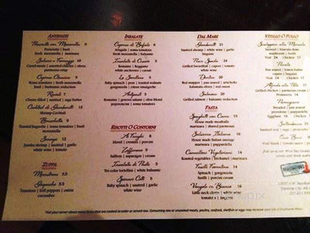 Sorellina Authentic Italian Restaurant - Traverse City, MI menu_pic