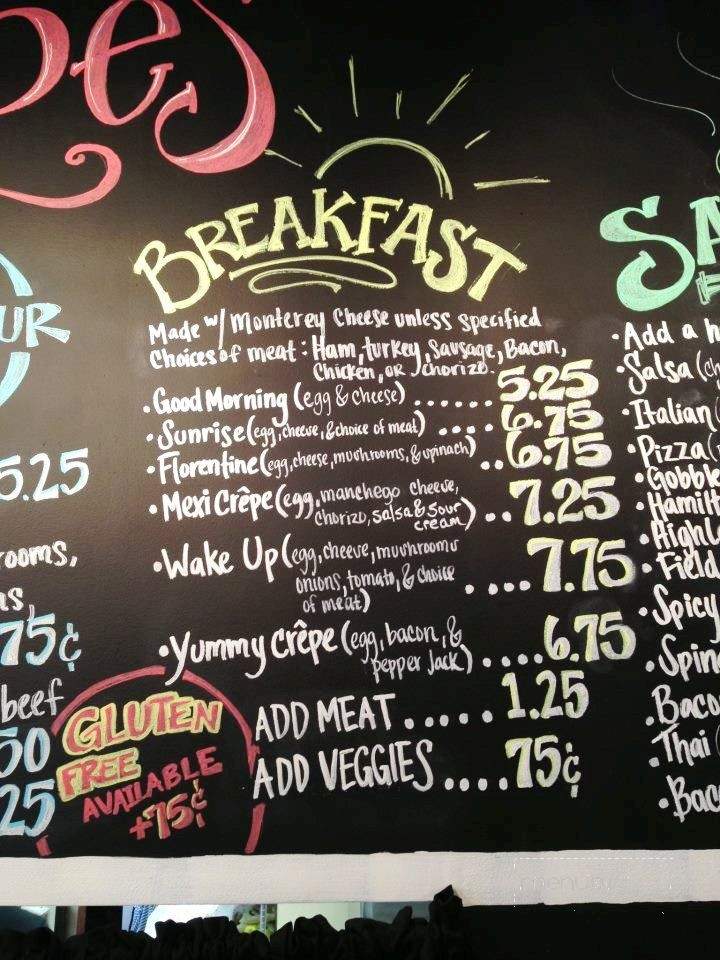 Red Bicycle Coffee & Crepes - Nashville, TN menu_pic