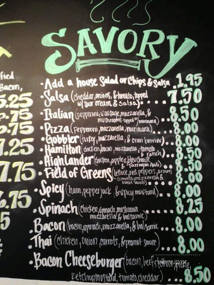 Red Bicycle Coffee & Crepes - Nashville, TN menu_pic