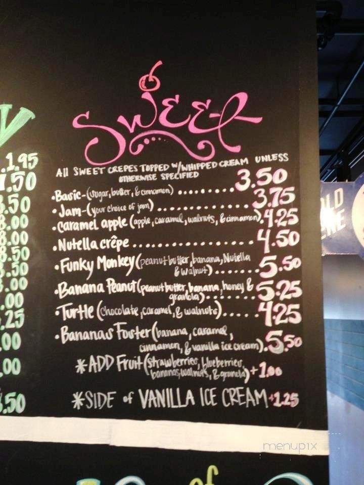 Red Bicycle Coffee & Crepes - Nashville, TN menu_pic