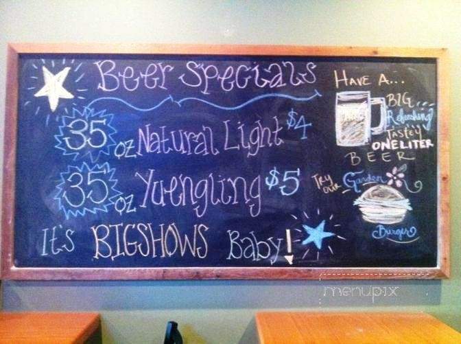 Bigshow's Burgers - Statesboro, GA menu_pic