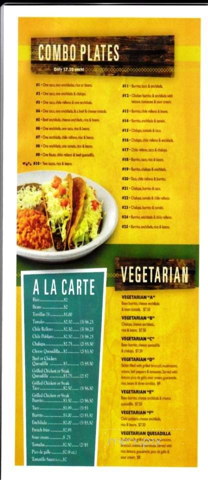 Cabo Mexican Restaurant - Delphos, OH menu_pic