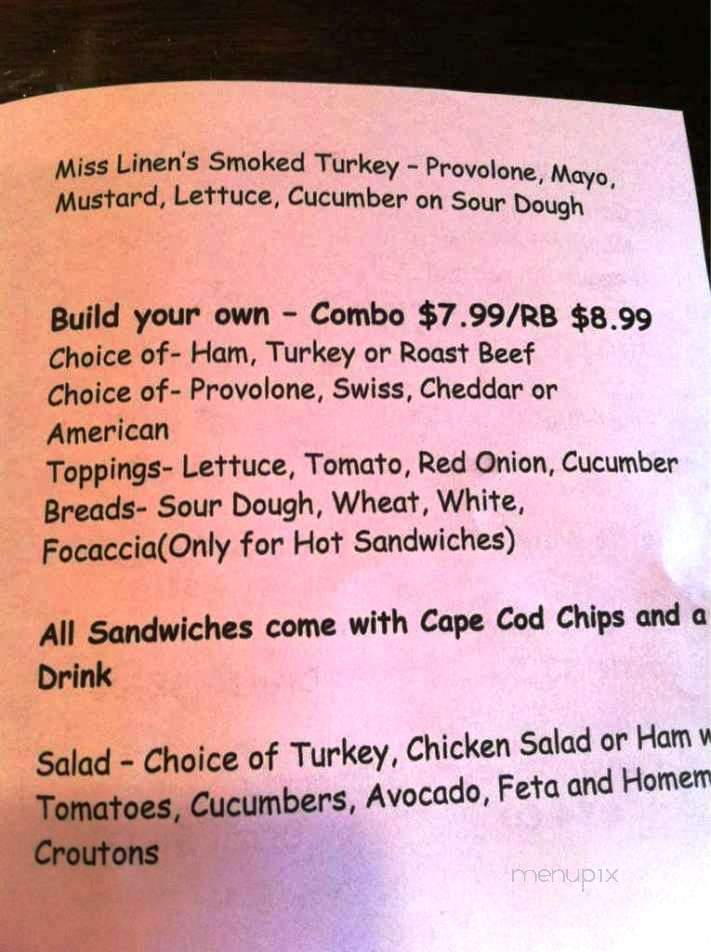 Miss Linen's Cafe - Panama City Beach, FL menu_pic