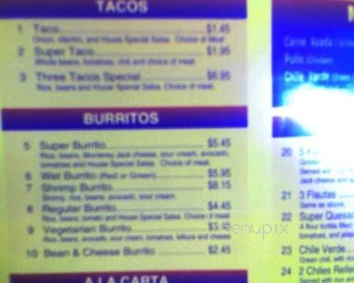 Taqueria 3 Hermanos - Rockport, TX menu_pic