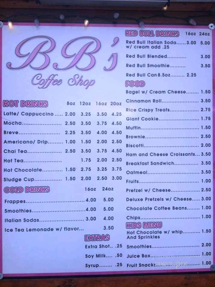 BB's Coffee Shop - Anchorage, AK menu_pic