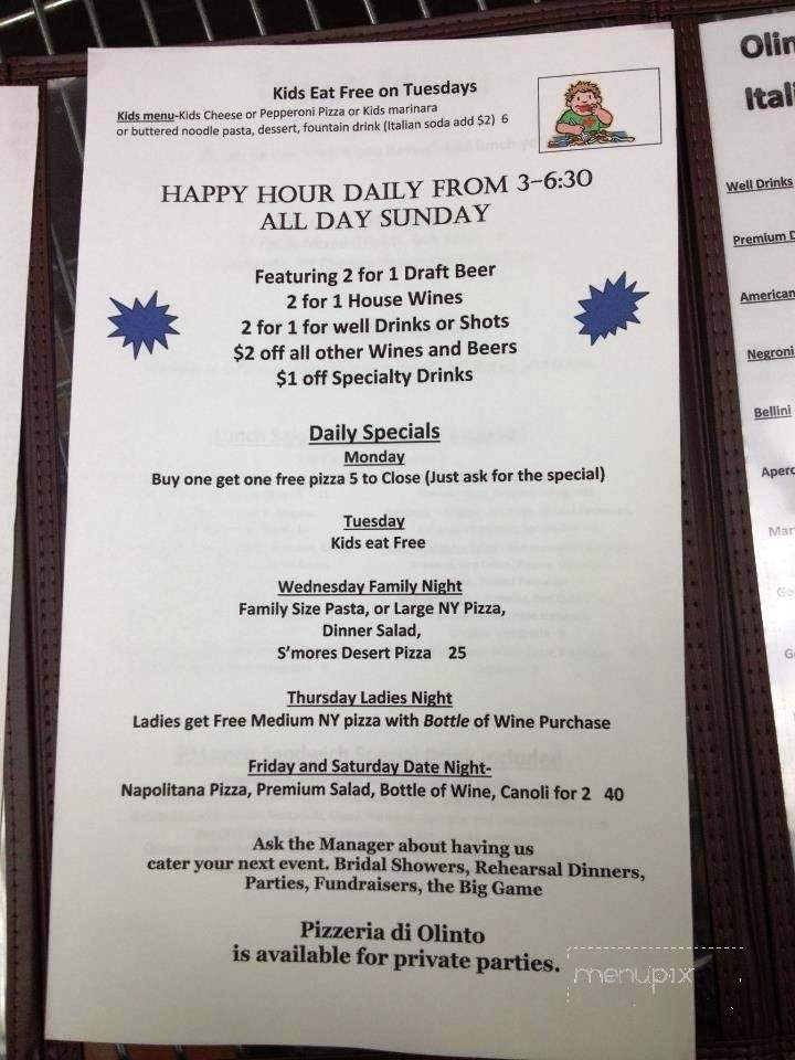 Pizzeria di Olinto - Centennial, CO menu_pic