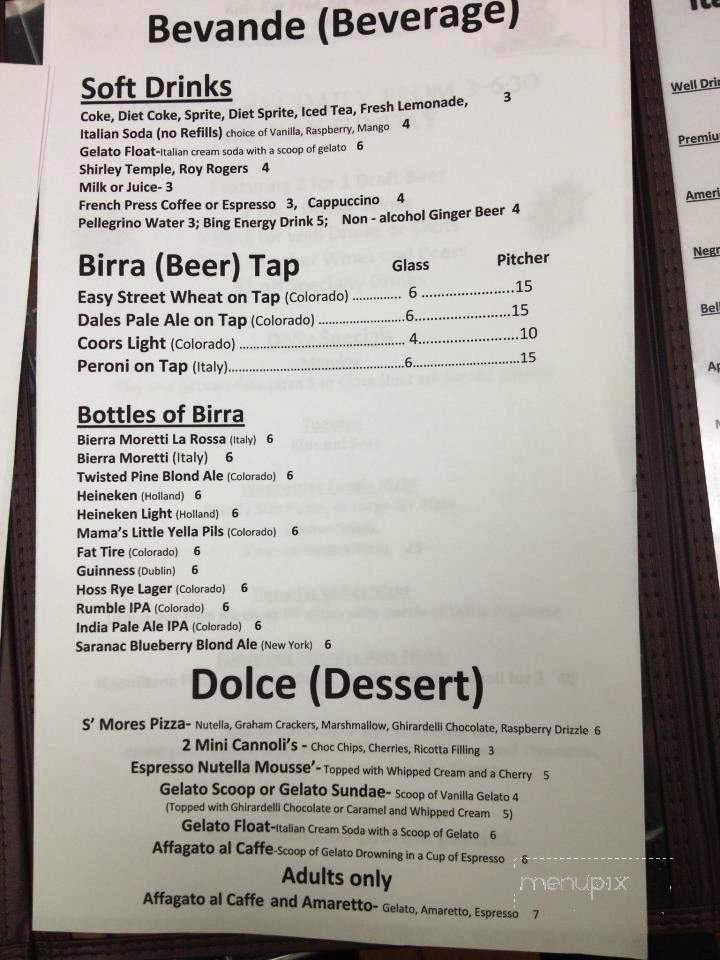 Pizzeria di Olinto - Centennial, CO menu_pic