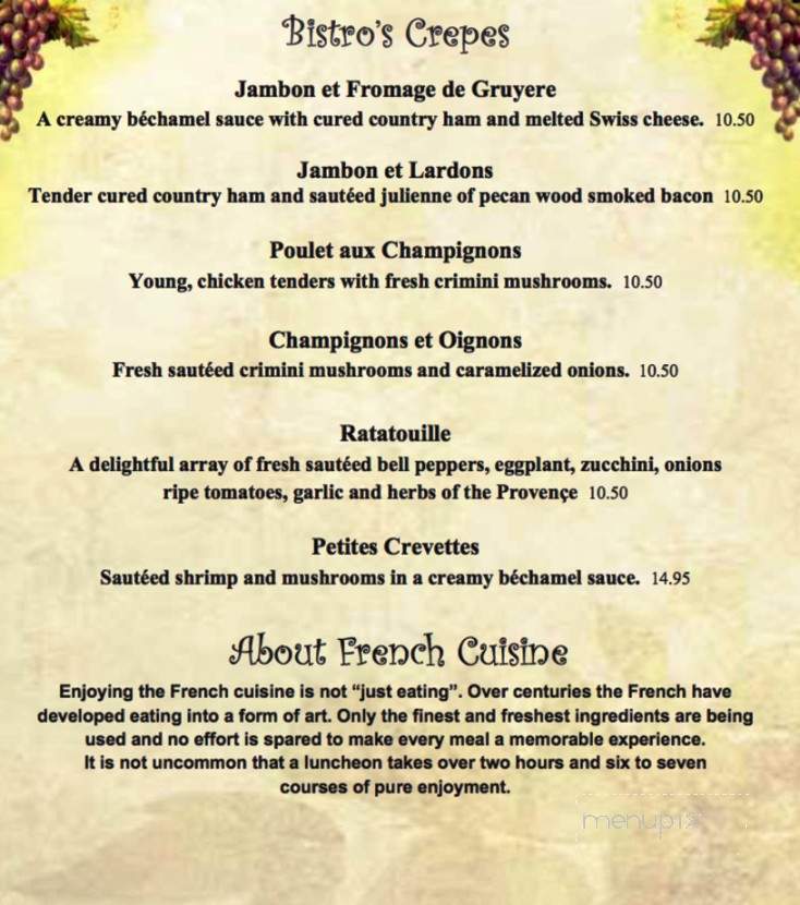 Le Bistro - Upland, CA menu_pic