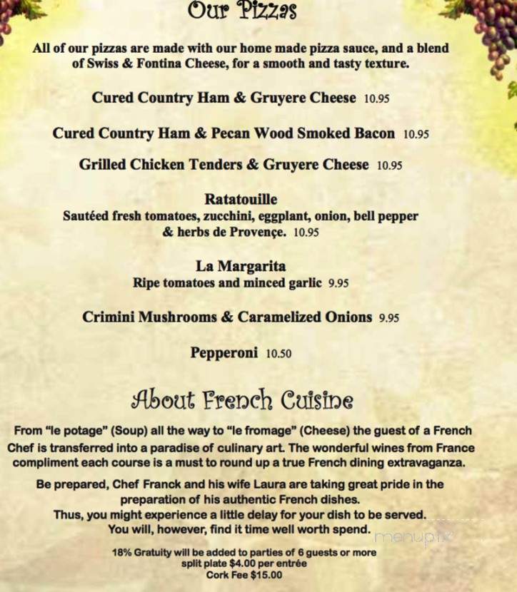 Le Bistro - Upland, CA menu_pic