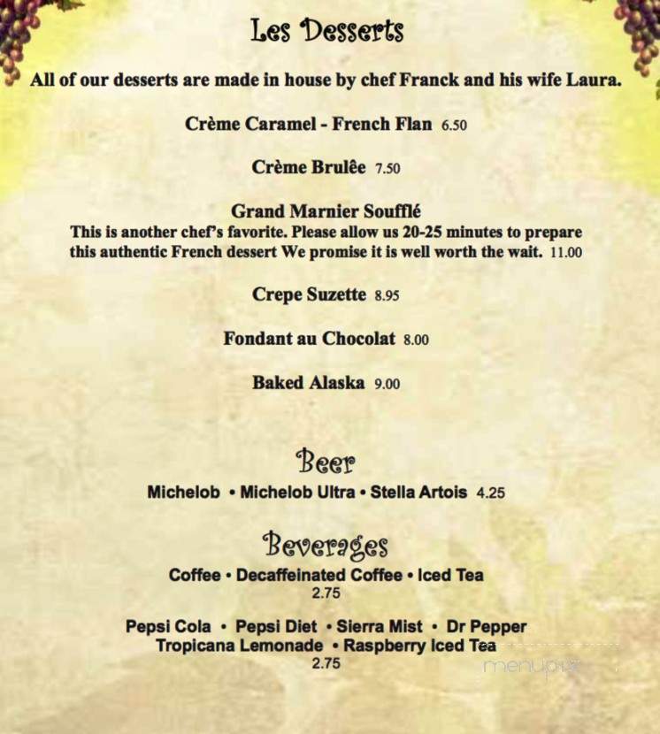 Le Bistro - Upland, CA menu_pic