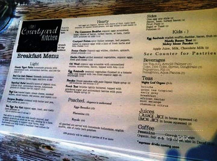 The Courtyard Kitchen - Santa Monica, CA menu_pic